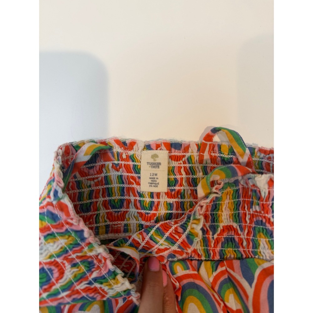 Tucker + Tate Baby Girl Tiered Dress Cotton Sleeveless Playful Rainbow 12M - Picture 3 of 3